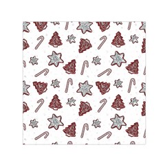 Ginger Cookies Christmas Pattern Small Satin Scarf (square) by Valentinaart