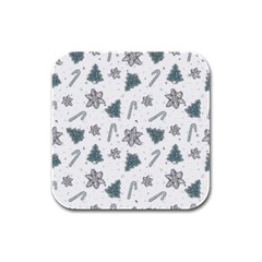 Ginger Cookies Christmas Pattern Rubber Square Coaster (4 Pack)  by Valentinaart