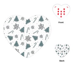 Ginger Cookies Christmas Pattern Playing Cards (heart)  by Valentinaart