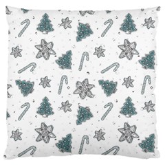 Ginger Cookies Christmas Pattern Large Cushion Case (one Side) by Valentinaart