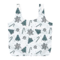 Ginger Cookies Christmas Pattern Full Print Recycle Bags (l)  by Valentinaart