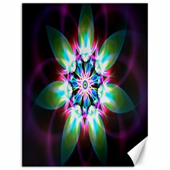 Colorful Fractal Flower Star Green Purple Canvas 12  X 16   by Mariart