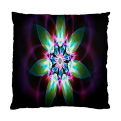 Colorful Fractal Flower Star Green Purple Standard Cushion Case (one Side) by Mariart