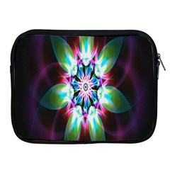 Colorful Fractal Flower Star Green Purple Apple Ipad 2/3/4 Zipper Cases by Mariart