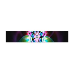 Colorful Fractal Flower Star Green Purple Flano Scarf (mini) by Mariart