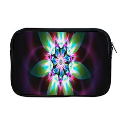 Colorful Fractal Flower Star Green Purple Apple Macbook Pro 17  Zipper Case