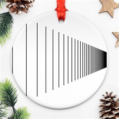 Fence Line Black Ornament (round) by Mariart