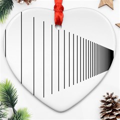 Fence Line Black Ornament (heart)