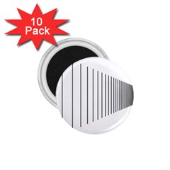 Fence Line Black 1 75  Magnets (10 Pack)  by Mariart