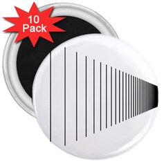 Fence Line Black 3  Magnets (10 Pack) 