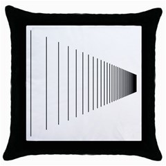 Fence Line Black Throw Pillow Case (black)