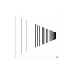 Fence Line Black Square Magnet by Mariart