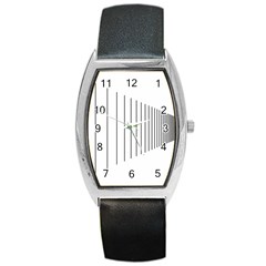 Fence Line Black Barrel Style Metal Watch