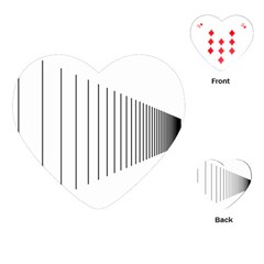 Fence Line Black Playing Cards (heart)  by Mariart