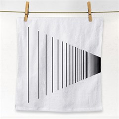 Fence Line Black Face Towel by Mariart