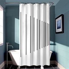 Fence Line Black Shower Curtain 36  X 72  (stall)  by Mariart