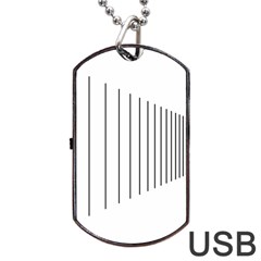 Fence Line Black Dog Tag Usb Flash (two Sides) by Mariart