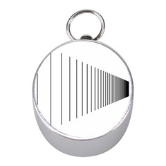 Fence Line Black Mini Silver Compasses