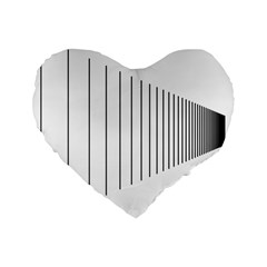 Fence Line Black Standard 16  Premium Flano Heart Shape Cushions