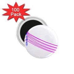 Electricty Power Pole Blue Pink 1 75  Magnets (100 Pack) 