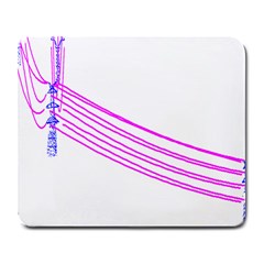 Electricty Power Pole Blue Pink Large Mousepads by Mariart