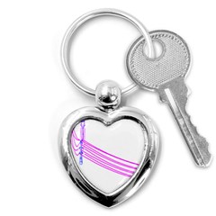 Electricty Power Pole Blue Pink Key Chains (heart) 