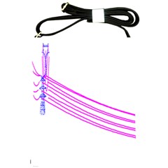 Electricty Power Pole Blue Pink Shoulder Sling Bags by Mariart