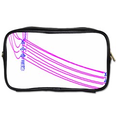 Electricty Power Pole Blue Pink Toiletries Bags 2-side