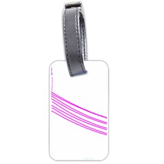 Electricty Power Pole Blue Pink Luggage Tags (one Side)  by Mariart