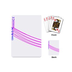 Electricty Power Pole Blue Pink Playing Cards (mini) 