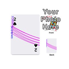 Electricty Power Pole Blue Pink Playing Cards 54 (mini) 