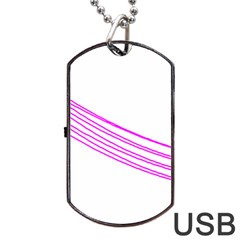 Electricty Power Pole Blue Pink Dog Tag Usb Flash (one Side) by Mariart