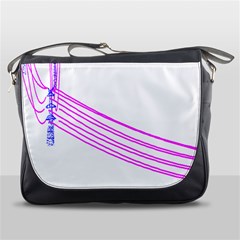 Electricty Power Pole Blue Pink Messenger Bags