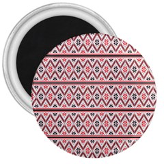 Clipart Embroidery Star Red Line Black 3  Magnets