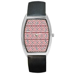 Clipart Embroidery Star Red Line Black Barrel Style Metal Watch by Mariart