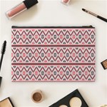 Clipart Embroidery Star Red Line Black Cosmetic Bag (Large)  Back