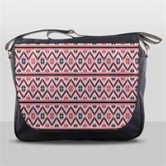 Clipart Embroidery Star Red Line Black Messenger Bags by Mariart