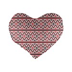 Clipart Embroidery Star Red Line Black Standard 16  Premium Heart Shape Cushions Back