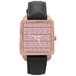 Clipart Embroidery Star Red Line Black Rose Gold Leather Watch  Front