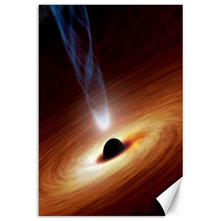 Coming Supermassive Black Hole Century Canvas 12  x 18  