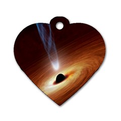 Coming Supermassive Black Hole Century Dog Tag Heart (one Side) by Mariart