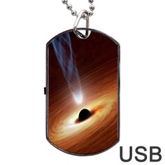 Coming Supermassive Black Hole Century Dog Tag Usb Flash (two Sides) by Mariart