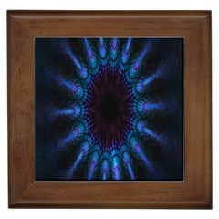 Exploding Flower Tunnel Nature Amazing Beauty Animation Blue Purple Framed Tiles by Mariart