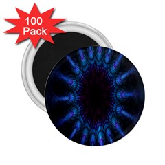 Exploding Flower Tunnel Nature Amazing Beauty Animation Blue Purple 2 25  Magnets (100 Pack) 