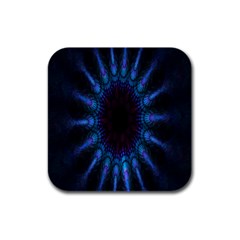 Exploding Flower Tunnel Nature Amazing Beauty Animation Blue Purple Rubber Square Coaster (4 Pack)  by Mariart