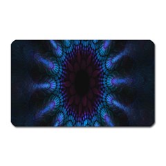 Exploding Flower Tunnel Nature Amazing Beauty Animation Blue Purple Magnet (rectangular) by Mariart