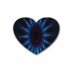 Exploding Flower Tunnel Nature Amazing Beauty Animation Blue Purple Rubber Coaster (heart) 