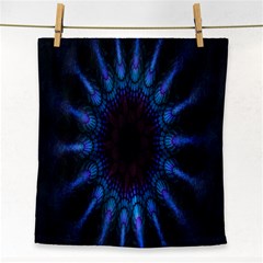 Exploding Flower Tunnel Nature Amazing Beauty Animation Blue Purple Face Towel by Mariart