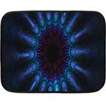 Exploding Flower Tunnel Nature Amazing Beauty Animation Blue Purple Fleece Blanket (Mini) 35 x27  Blanket