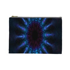 Exploding Flower Tunnel Nature Amazing Beauty Animation Blue Purple Cosmetic Bag (large) 